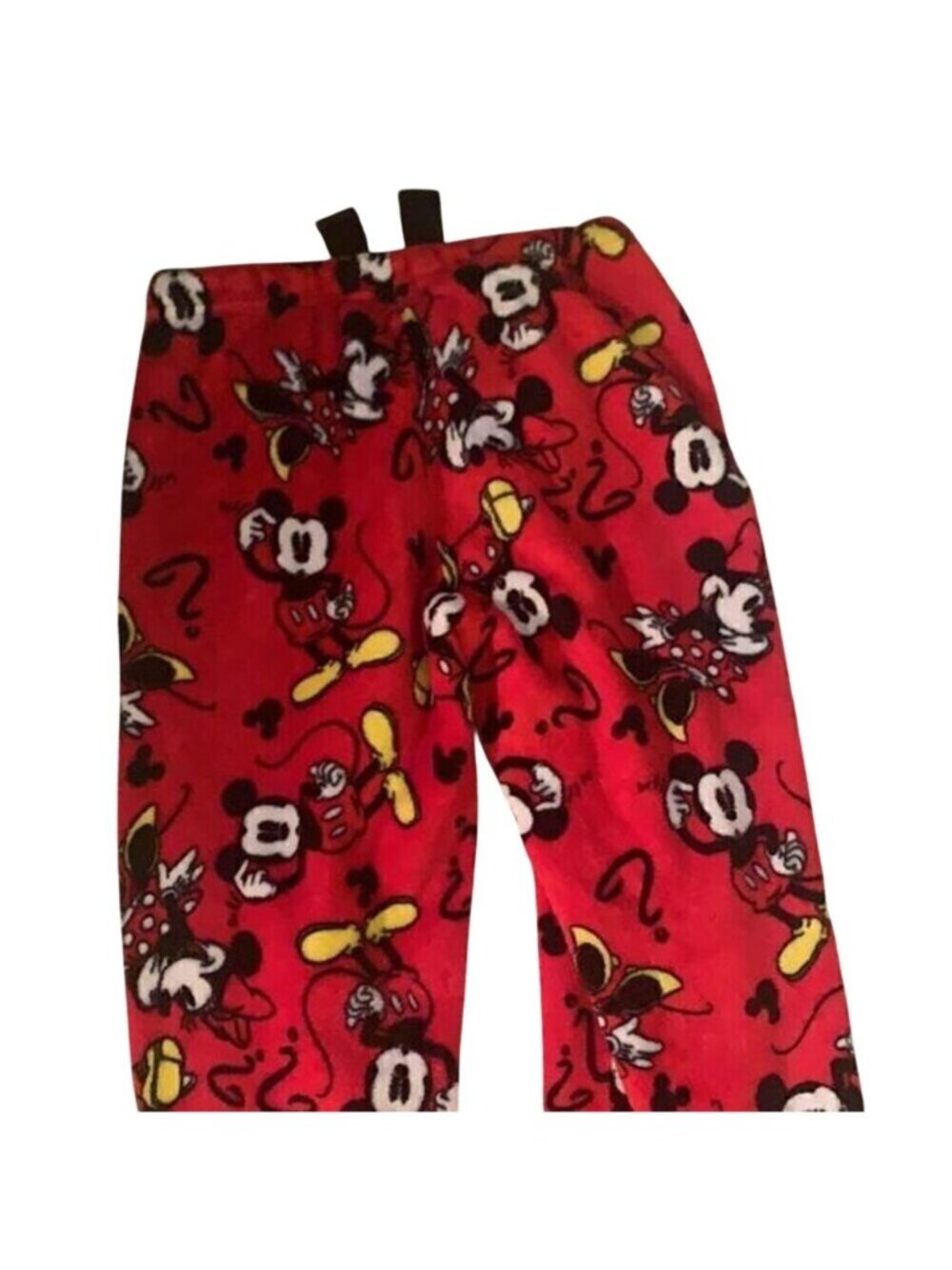 DisneyRed Mickey Mouse & Minnie Mouse Fleece Pajama Lounge Pants Sz Small - Picture 6 of 14